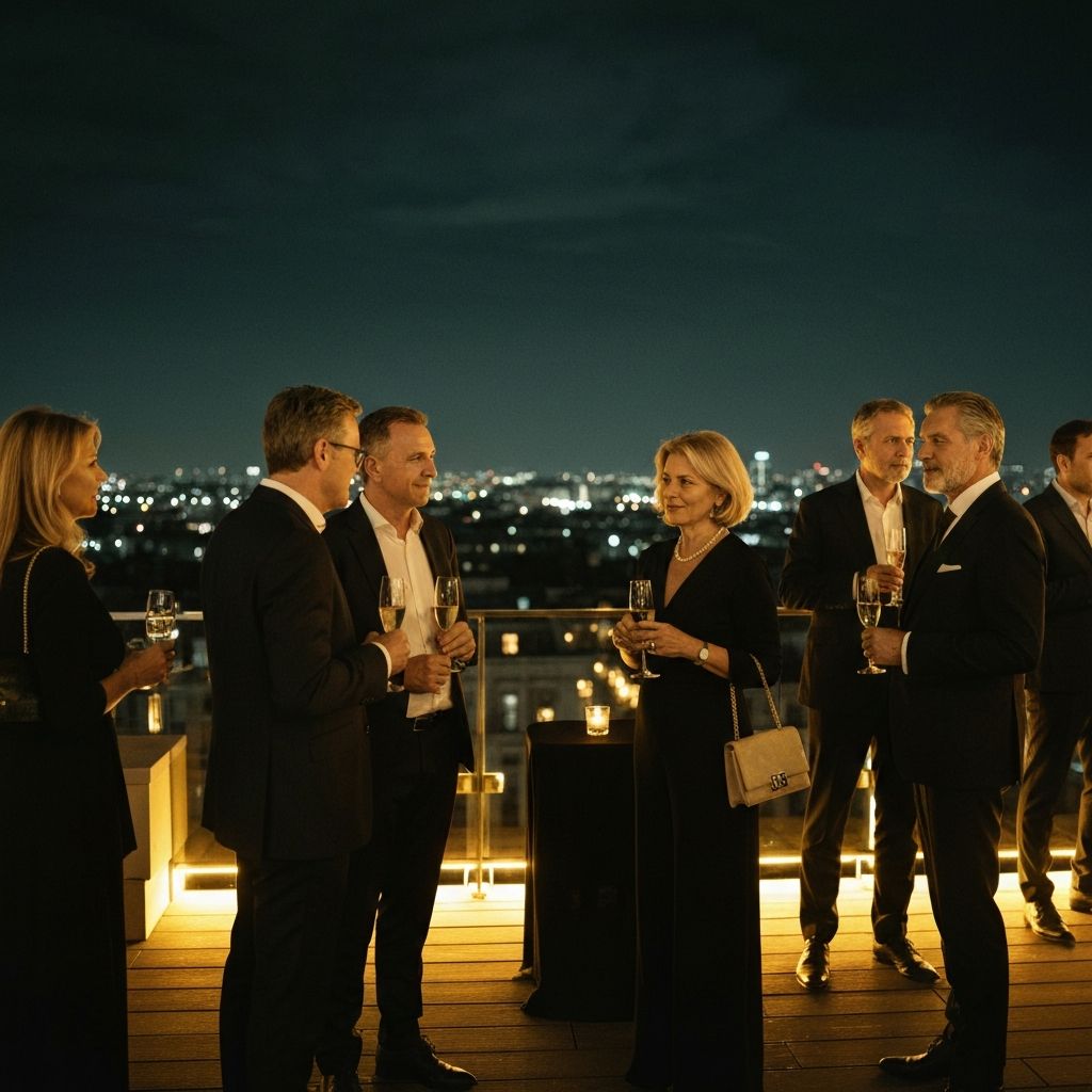 Luxury rooftop gathering